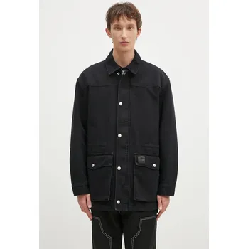 Pánská větrovka Džínová bunda Carhartt WIP OG Santa Fe pánská, černá barva, přechodná, I034314.00E4O, L, 99X