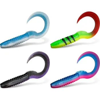 Rybářský háček Top mix nástrah Delphin TwistaX Eeltail UVs / 5ks|6cm/Perchy + Candy + Booty + Redface + Firedot