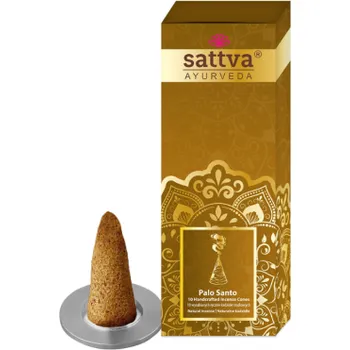 Vonná tyčinka Indické kuželové vonné tyčinky Palo Santo (10 ks) 20 g - SATTVA (Ayurveda)