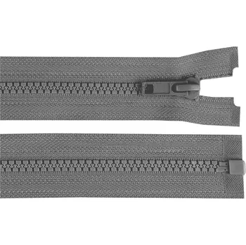Zip Kostěný zip No 5 délka 45 cm bundový, malé, 312 šedá tmavá