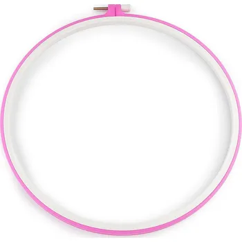 Vyšívací kruh plastový, barva 2 (Ø26,4 cm) růžová