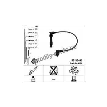Zapalovací kabel Sada kabelů pro zapalování NGK RC-SB408 - OPEL, SAAB
