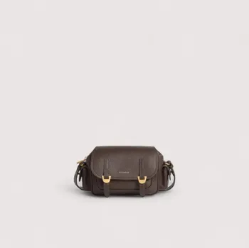 COCCINELLE CAMPUS SMALL KOŽENÁ KABELKA BRUNETTE AW25