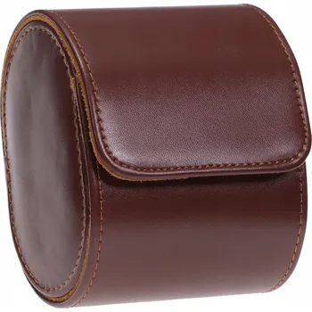 Hodinky Pouzdro na 1 hodinky - hnědé elegantní, vyrobené z vysoce kvalitní PU kůže