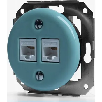 Elektrická zásuvka Internetová zásuvka nástěnná JLM zelená