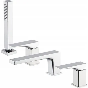 Vodovodní baterie Vanová baterie na okraj vany Fima Carlo Frattini ZETA stříbrná