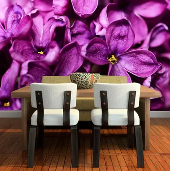 Tapeta Sablio Tapeta Fialové květy - 125x75 cm