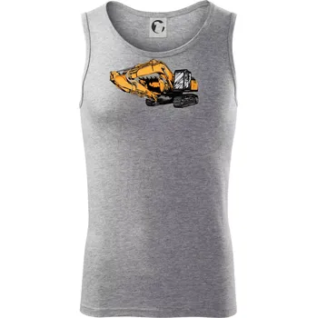 Pánská móda Žlutý bagr z boku - Tílko pánské Core - XL ( Tmavě šedý melír )