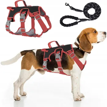 Postroj pro psa M Postroj pro psa, velikost M, bezpečnostní postroj s reflexním pásem