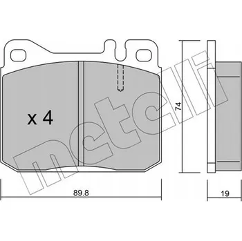 Brzdová destička Metelli 22-0011-2 Sada brzdových destiček, kotoučové brzdy