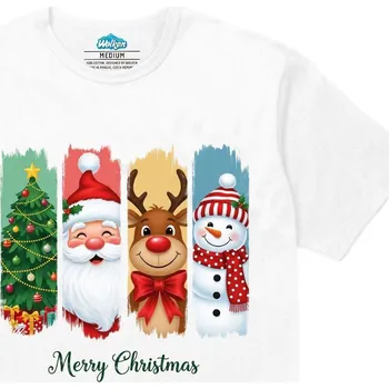 Pánské tričko Pánské tričko Vánoční Parta Merry Christmas (Velikost: S, Barva: Bílá)