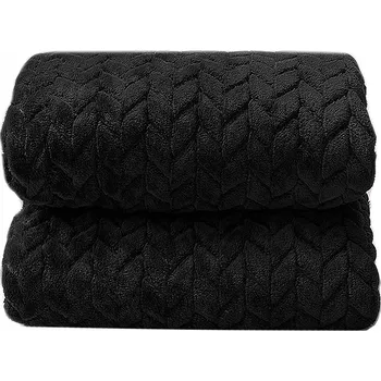 Prostěradlo Deka Xzhome z mikrovlákna 160 cm x 200 cm černá