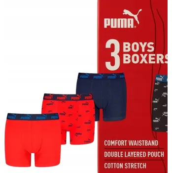 Pánské oblečení PUMA chlapecké boxerky JUNIOR bavlna 3 ks (3PAK) velikost vel. 140 cm
