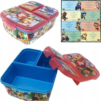 Svačinový box KRABIČKA S PŘIHRÁDKAMI PRO DĚTI OBĚD-BOX KRABIČKY KONTEJNERY