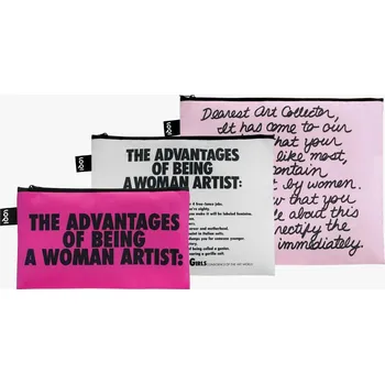 Kosmetická taška Taštičky na zip 3 ks LOQI GUERRILLA GIRLS Dearest Art Collector and The Advantages Of Bein