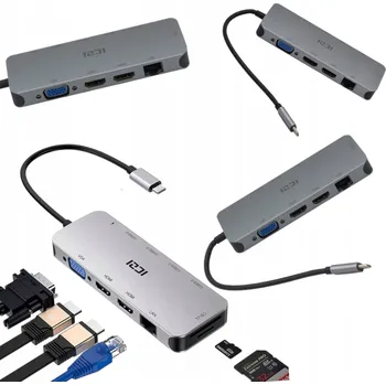 DOKOVACÍ STANICE HUB USB-C 2x HDMI PD DVOJITÝ MONITOR PRO LAPTOP LENOVO