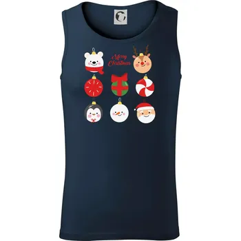 Vánoční koule - Tílko pánské Core - 2XL ( Námořní modrá (velmi tmavá - téměř černá) )