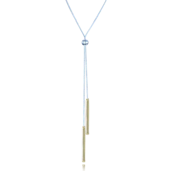 Souprava šperků MINET Stříbrný bicolor náhrdelník se stahovacím zapínáním JMAS0296GN70