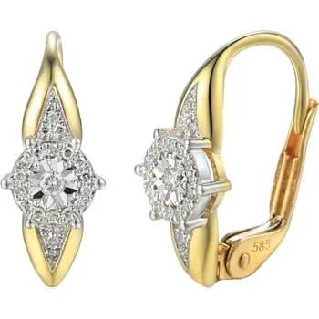 Náušnice Gems, Diamantové náušnice Lumira, žluto bílé zlato s brilianty, 585-38-3-1678.2ZB0.0.00.HSI.000.08