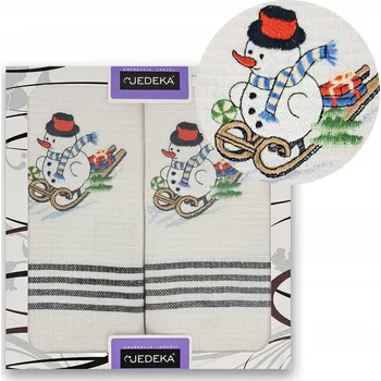 Utěrka Sada kuchyňských utěrek 2ks SNĚHULÁK, ideální jako dárek Jedeka
