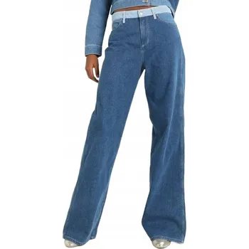 Dámské džíny WRANGLER x PETER MAX DŽÍNY VOLNÉHO STŘIHU DO ZVONU W25 L34