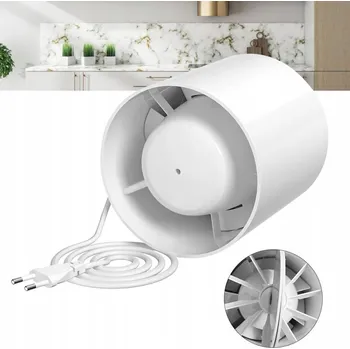 Domácí ventilátor POTRUBNÍ KOUPELNOVÝ DOMÁCÍ VENTILÁTOR TICHÝ FIØ150 SE ZPĚTNOU KLAPKOU