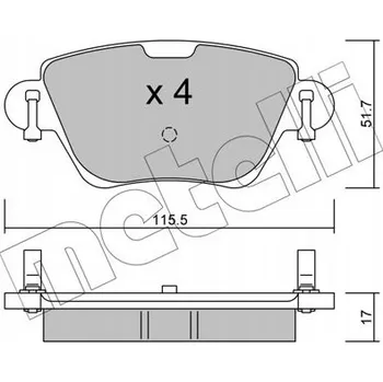 Brzdová destička Metelli 22-0319-0 Sada brzdových destiček, kotoučové brzdy