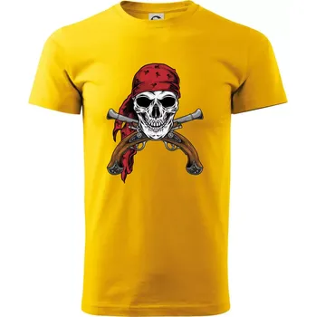 Pánské tričko Pirát s bambitkou - Triko extra velké (5-8XL) - 6XL ( Žlutá )