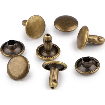 Nýt Duté nýty Ø9 mm oboustranné, Balení 100 pár, Varianta 3 staromosaz