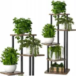 GreenTower stojan na rostliny 106 cm, 5 úrovní, dřevo/kov