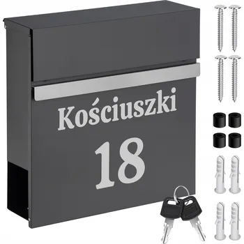 Poštovní schránka Poštovní schránka s novinami Gockowiak šedá