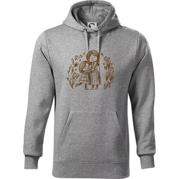 Pánská mikina Matka a dcera v objetí - Mikina pánská Cape s kapucí - 5XL ( Tmavě šedý melír )