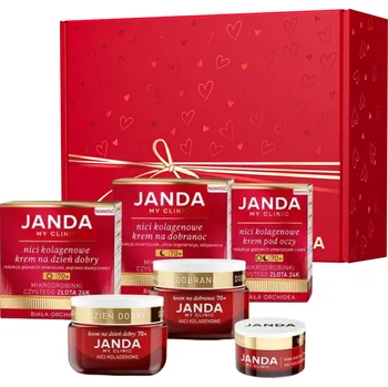 Pleťový krém JANDA Kolagenový Set 70+ Den+Noc+Oční krém s ceramidy - Dárkové Krabička