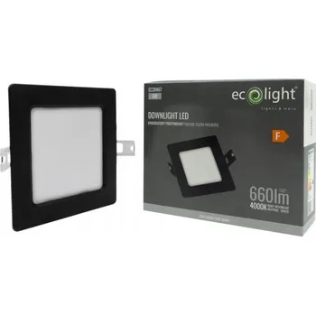 Podomítkové svítidlo Ecolight 6 W 4000 K černé 12x12 cm
