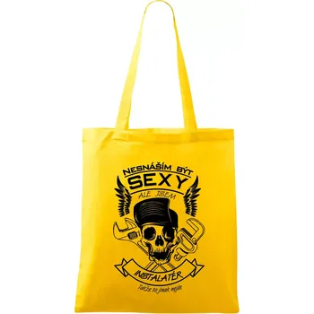 Nesnáším být sexy - instalatér - Taška bavlněná - 42 x 38 cm ( Žlutá )
