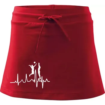 Dámská sukně EKG volejbalisti muži - Sportovní sukně - two in one - S ( Červená )