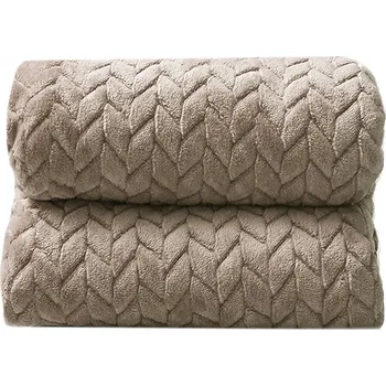 Prostěradlo Deka Xzhome z mikrovlákna 160 cm x 200 cm béžová