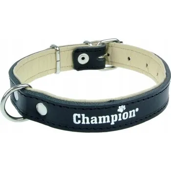 Obojek pro psa Champion Kožený obojek na kůži černý SK/S 50/1,8 [SOS]