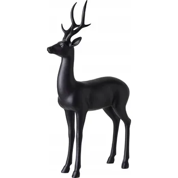 Obraz Figurka Jelena Černá Velká Dekorativní Jelen 43cm Černý