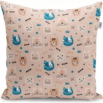 Polštář Sablio Polštář Barevné kočičky - 40x40 cm