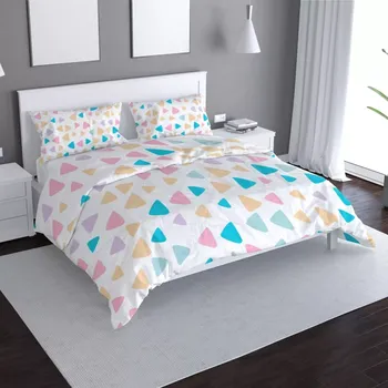 Povlečení Sablio Povlečení Barevné trojúhelníčky - 140x200 / 90x70