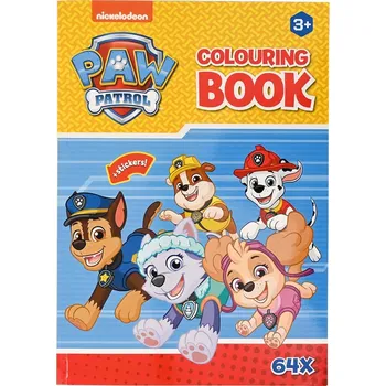 omalovánky Tlapková patrola OMALOVÁNKY S NÁLEPKAMI 64 STRAN K VYBARVENÍ PEJSCI