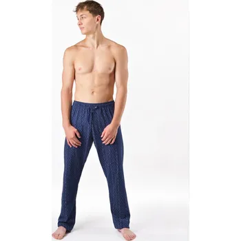 Pánské oblečení Gina Pánské pyžamové kalhoty 79199P Lékořice-bílá M