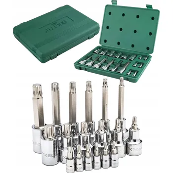 Gola sada Sada 18 bitů Torx na nástrčné klíče 1/4" a 1/2" SATA