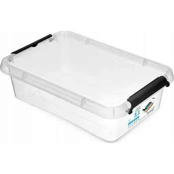 Úložný box Krabička ORPLAST s víkem, plast, 3,1 l, průhledný