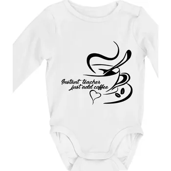 Kojenecký body Instant teacher - Body kojenecké s dlouhým rukávem - Dlouhý r. do 3 měs ( Bílá )