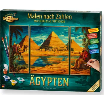 Desková hra Schipper Malování podle čísel - Egypt - Ägypten - Triptych