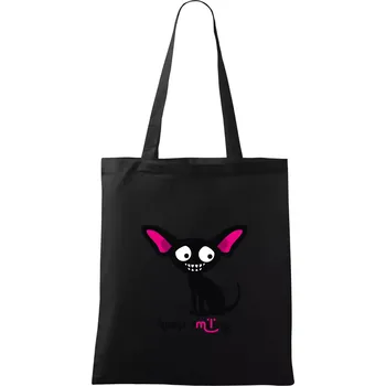 Keep smiling Čivava (Hana-creative) - Taška bavlněná - 42 x 38 cm ( Černá )