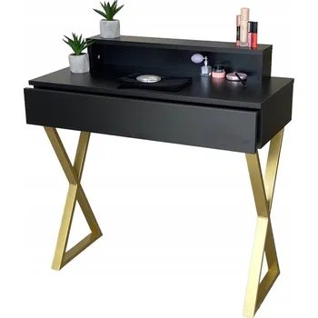 Toaletní stolek Toaletní Stolek Meblano černý 90 x 80 x 40 cm