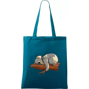 Koala na větvi - Taška bavlněná - 42 x 38 cm ( Petrolejová )